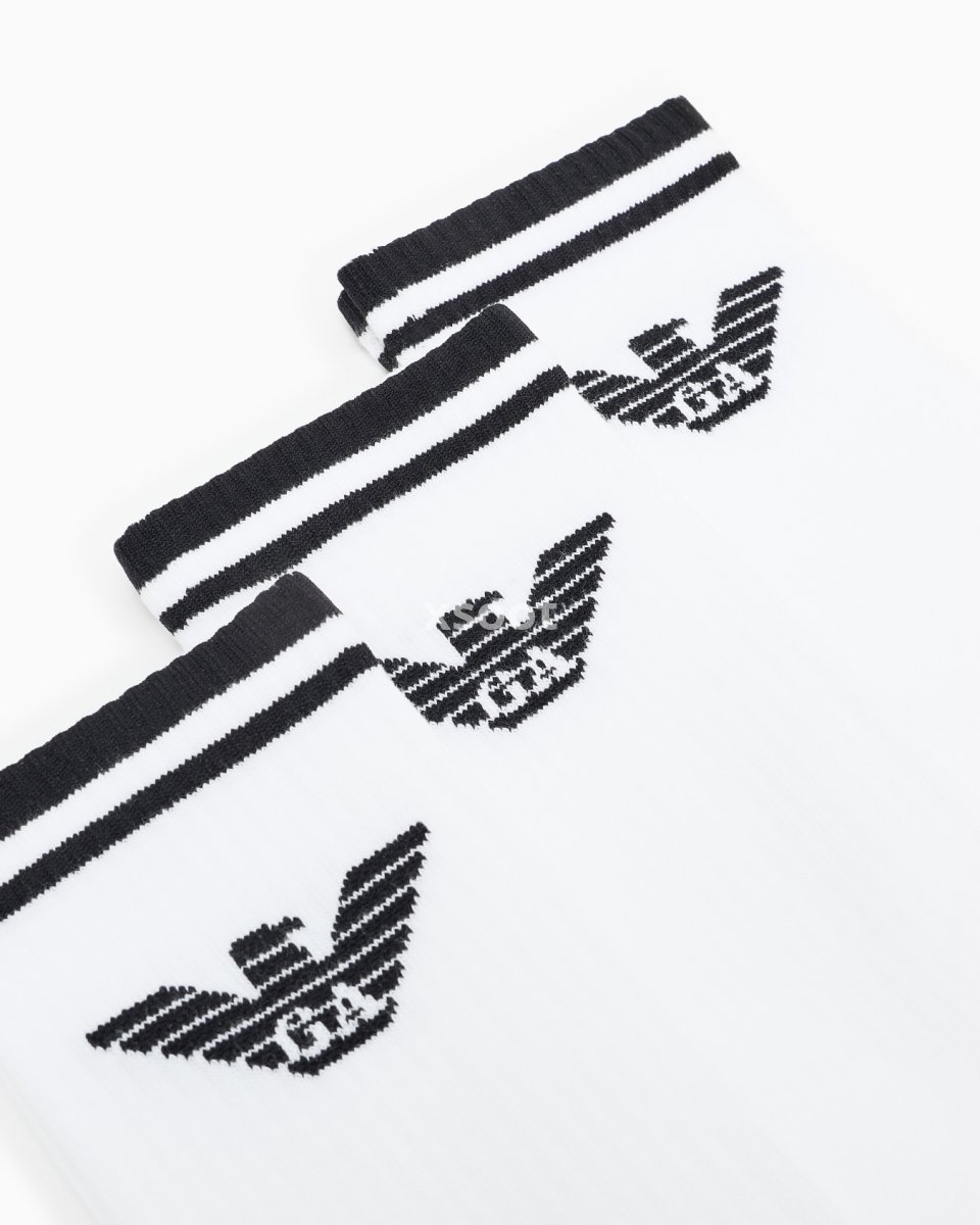 Three-pack of ASV eagle logo terrycloth socks