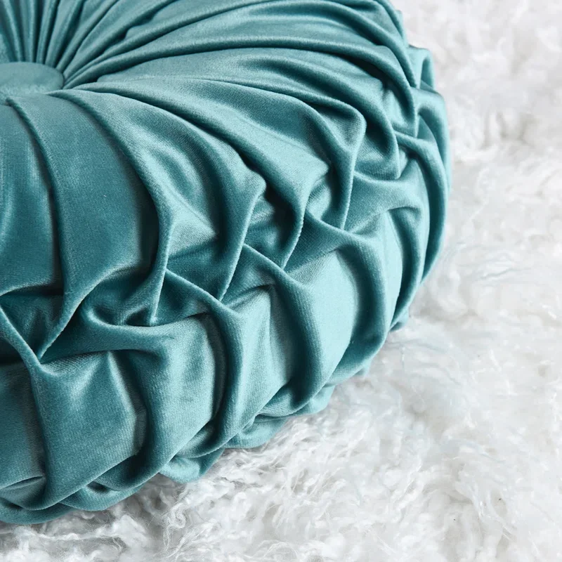 Velvet Round Throw Pillow (Set of 2)