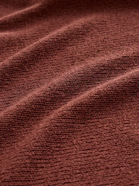 Chocolate Brown Slouch Sheerknit Drape Top