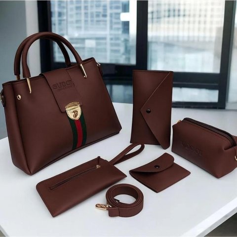 5 Pieces Handbag Set | Black