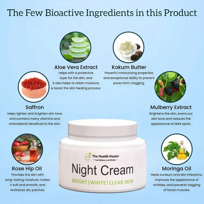 Nocturne Radiance Night Cream Overnight Skin Restoration And Advanced Healing Glow Therapy For Smooth Healthy Skin - 150g