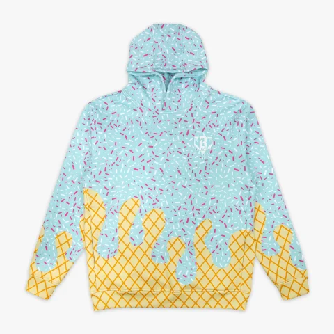 Baseball Lifestyle 101 Men's Ice Cream Hoodie, loose fit hoodie for relaxed home lounging wear, comfort, comfort inn, comfort suites, comfort hoodie
