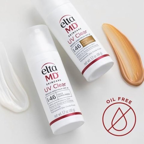 EltaMD UV Clear Face Sunscreen SPF 46, Oil-Free Sunscreen with Zinc Oxide, Dermatologist Recommended