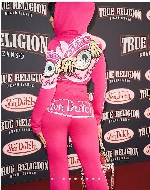 True X Von Dutch Crystal Shrunken Zip Hoodie | Y2K Lounge