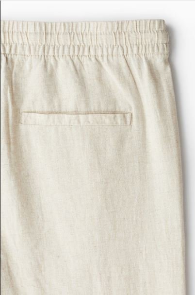 Men h&m Regular-Fit Linen-Blend Pants