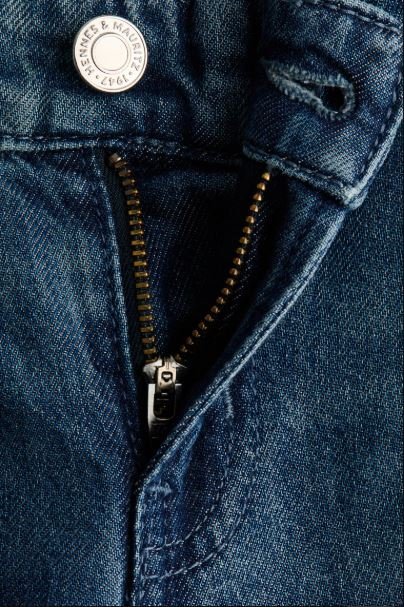 Buy H&M MAMA Wide Low Jeans - Denim Blue Maternity Essential