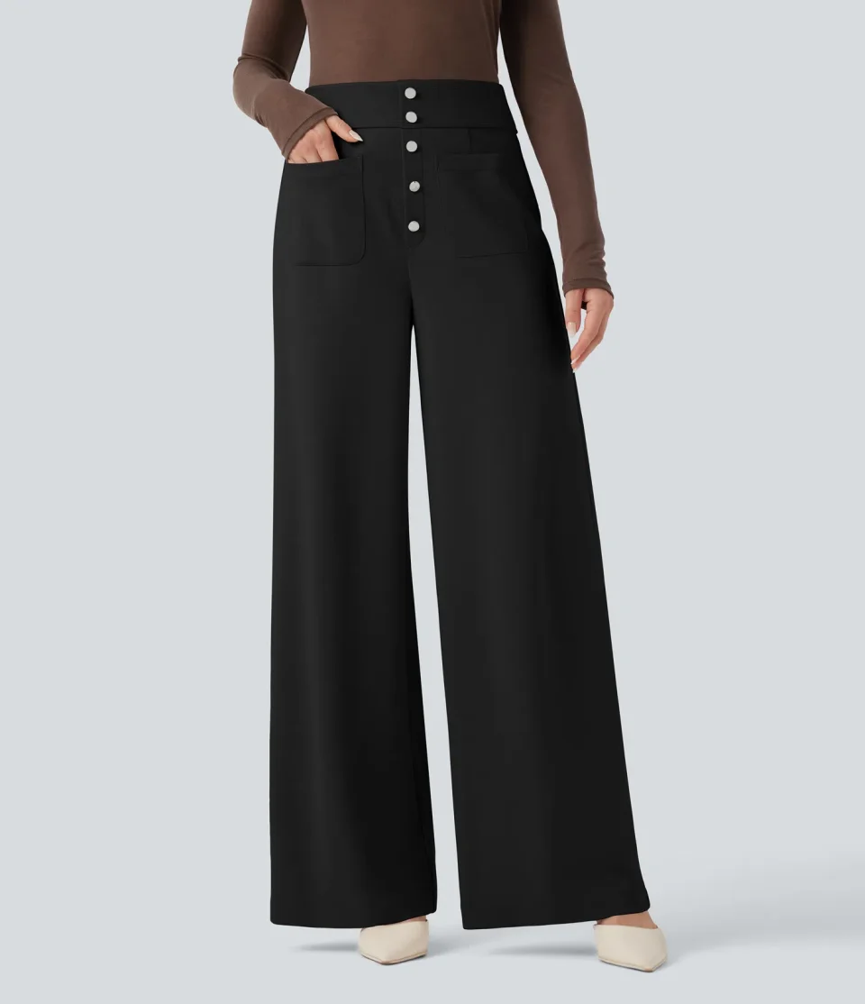 Buy Halara Flex High-Waisted Wide Leg Work Pants