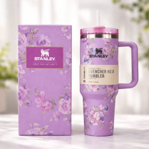 Stanley Printed Tumbler 40oz | Blue Flower