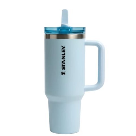 Stanley Flip Straw Tumbler 40oz Blue | Insulated Stainless Steel Travel Cup with Handle for Daily Hydration