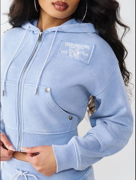 Vintage Washed Embroidered Zip Hoodie | Calming Depression Recovery Wear