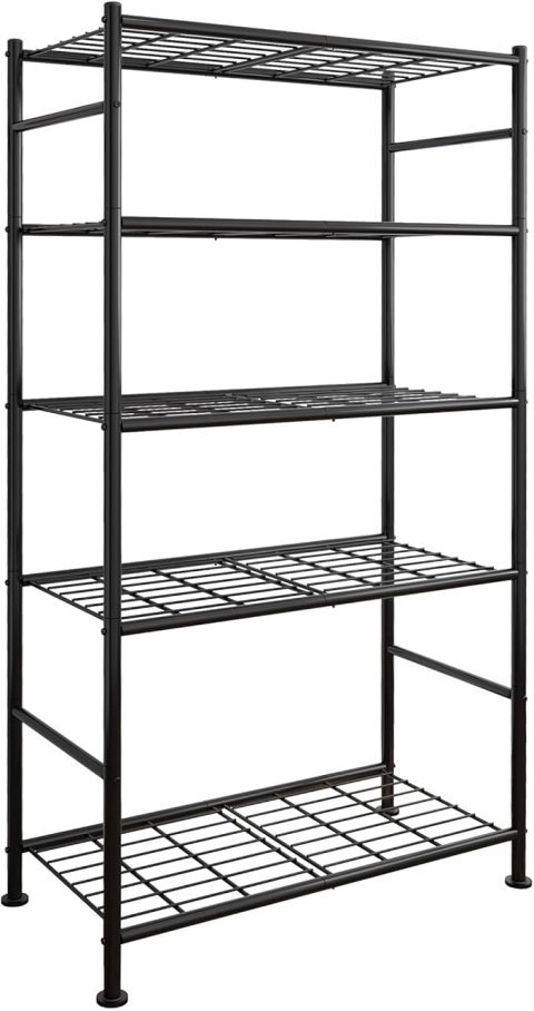 Sakugi 5 Tier Heavy Duty Storage Shelves | Metal Garage Shelving Unit for Pantry Kitchen Closet and Home Organization