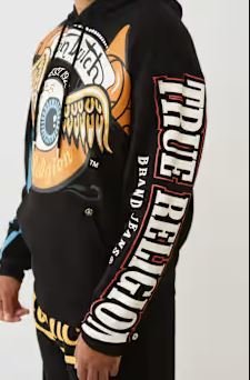 True Religion X Von Dutch Logo Hoodie - mental health hoodie for daily emotional support