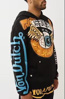 True Religion X Von Dutch Logo Hoodie - mental health hoodie for daily emotional support