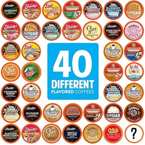 Buy Two Rivers Flavored Coffee Pods Variety Pack 40 Count | Assorted Single Serve Coffee Pods for Keurig Brewers