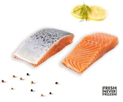 MOWI Atlantic Salmon — Fresh Never Frozen, 2 Fillets (12 oz), Farm-Raised Atlantic Salmon Portions