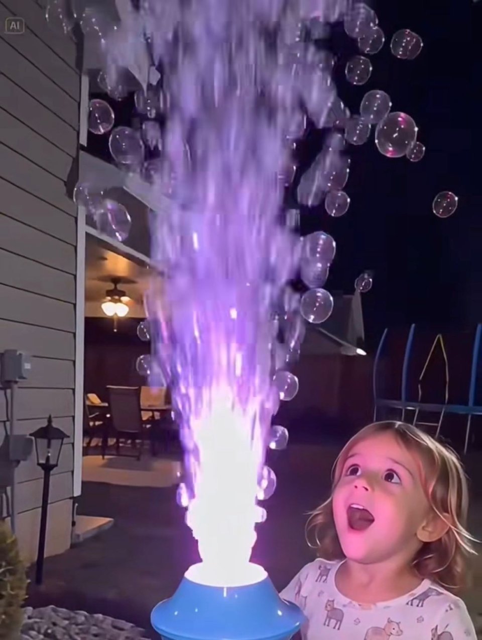 Bubble Machine Lantern, Standing Bubble Maker Lights, Rechargeable Wireless Outdoor, 110 x 20 cm Bubble Blower for Garden, Picnic, Party, and Landscape Decoration